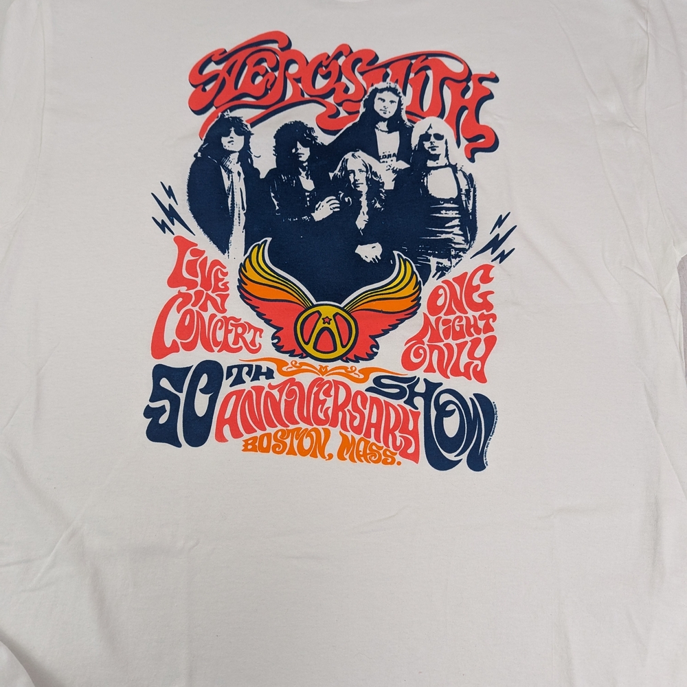 AEROSMITH NWOT Official T-Shirt - Boston 50th Anniversary - NEW from Fenway XXL